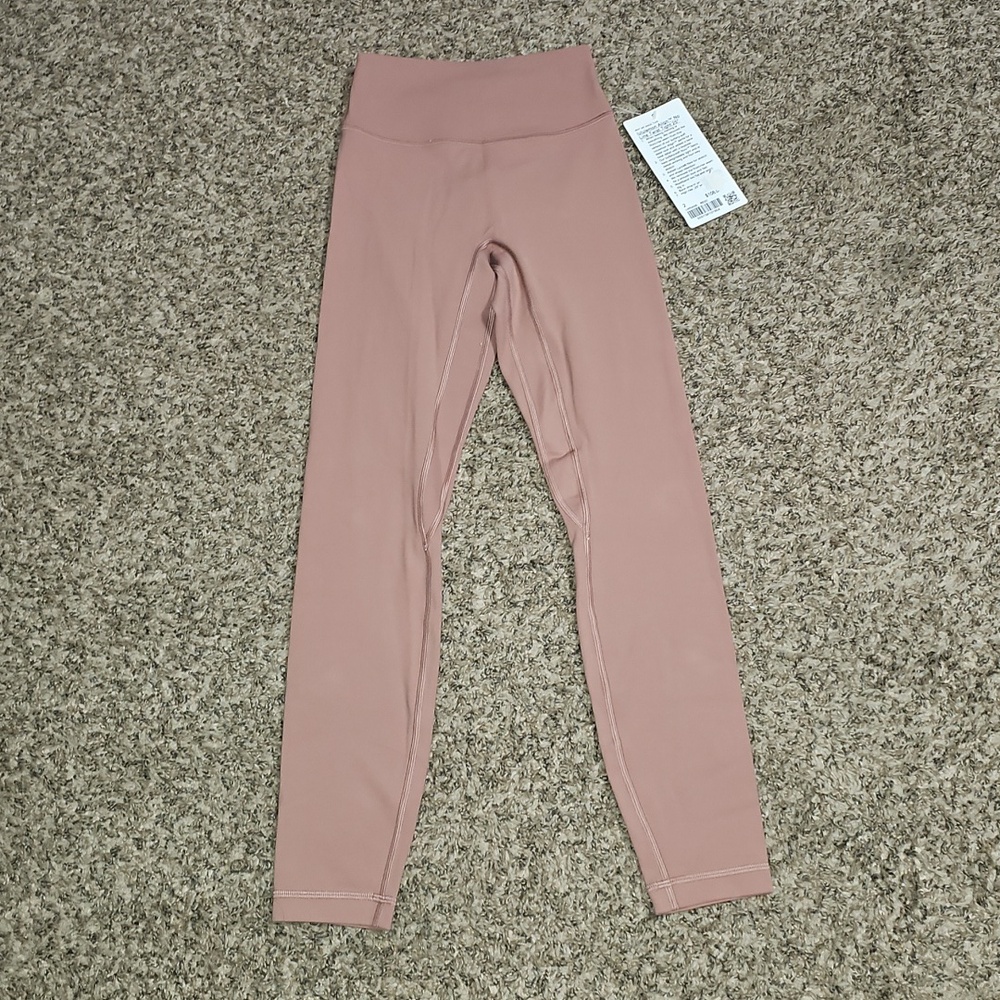 Lululemon Align No Line Twist Tight 25". Sz 2 High Rise! Red Clay - Picture 9 of 11